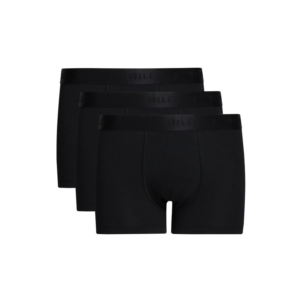 Tommy Hilfiger Black Tonal Logo Trunks 3 Pack